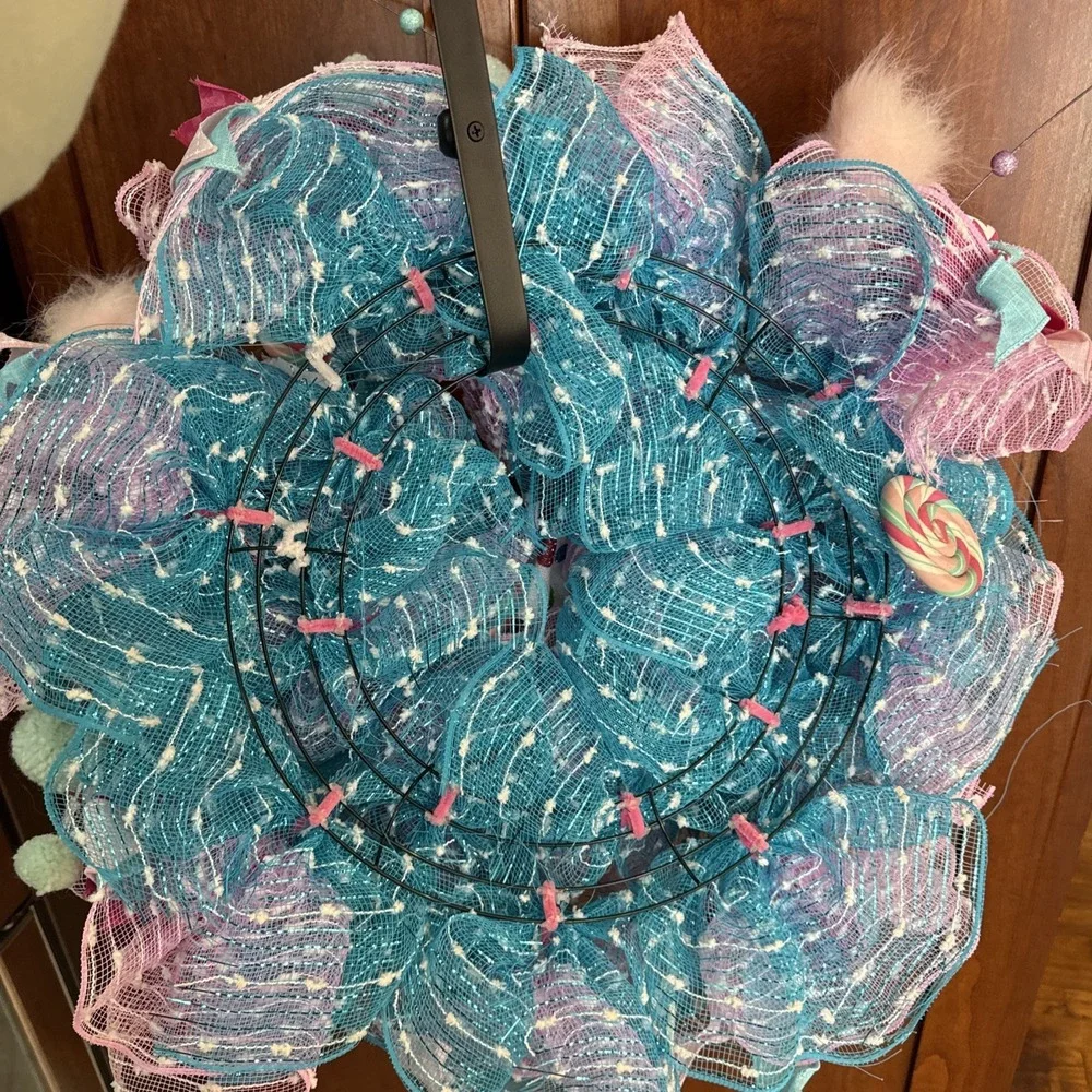 Candyland wreath, peppermint wreath, christmas wreath, whimsical wreath